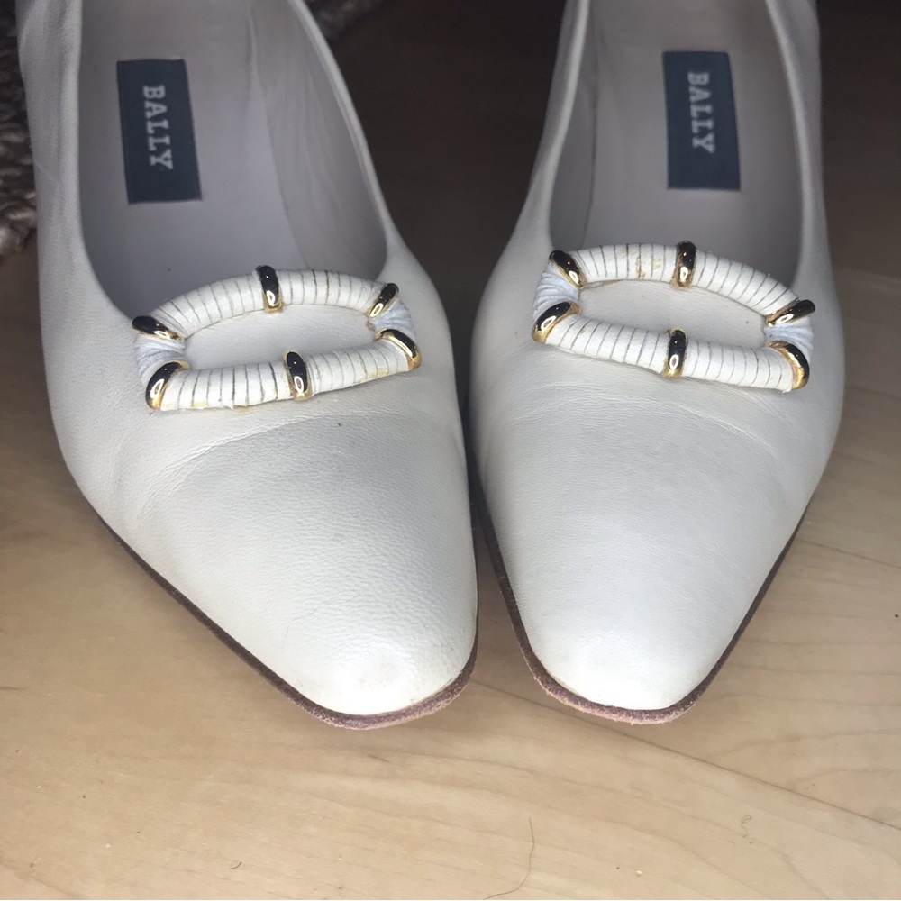 Bally Vintage Leather Fern Pump Nappa Flex 7M - Picture 2 of 10